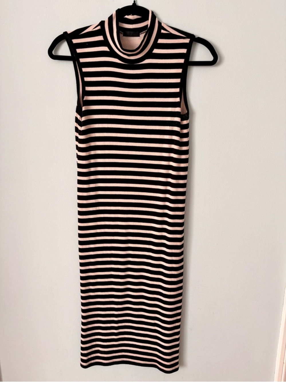 ATM Anthony Thomas Melillo Striped Modal Ribbed Dress Size M Sleeveless